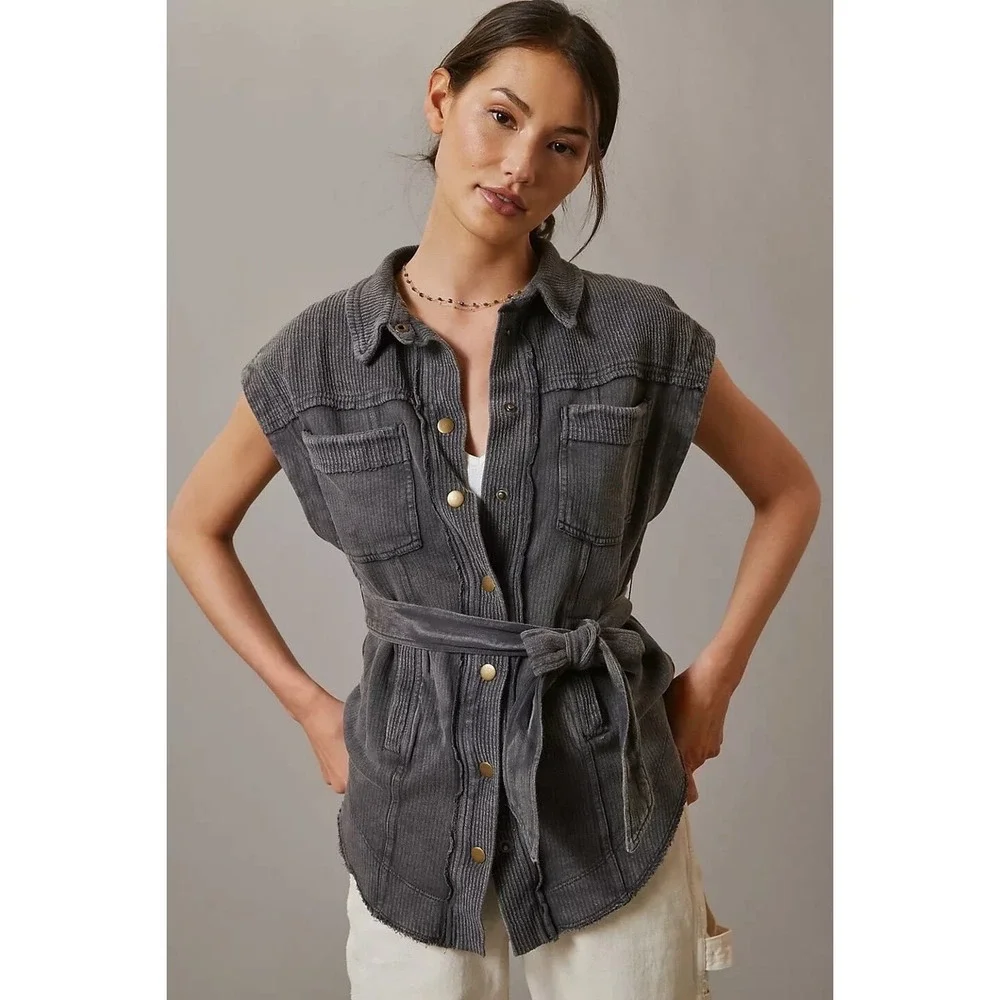 Anthropologie‎ Pilcro Belted Vest Large